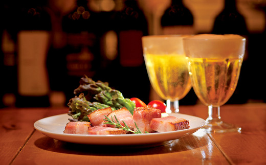 【簡易包装】薪・炭火仕上げ ハム・ベーコンセット  計560g（H-1-k ）ロースハム ベーコンブロック 北海道 北広島市 エーデル