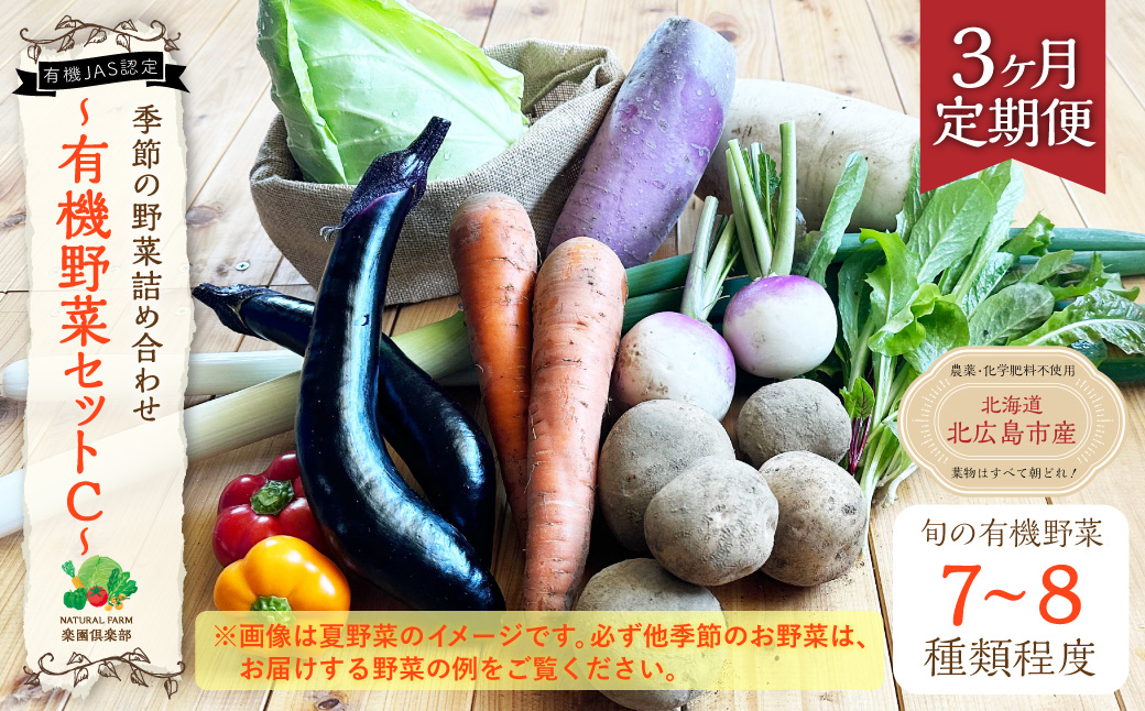 3ヶ月定期便】有機JAS認定 季節の野菜詰め合わせ ～有機野菜セットC ...