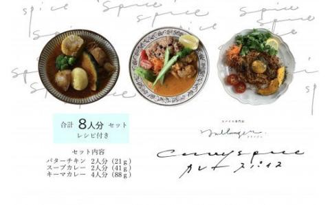スパイスカレーキット 3種 計8人分 バターチキンカレー スープカレー キーマカレー