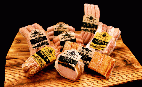 薪・炭火仕上げ ハム・ベーコン セット 計1517g（O-2）ロースハム ベーコンブロック 焼豚 ソーセージ 北海道北広島市