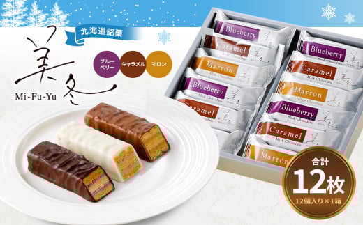美冬12個入 (ブルーベリー、キャラメル、マロン)