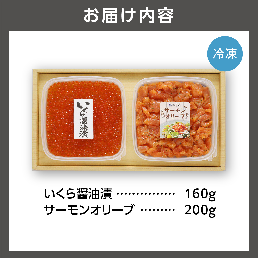 佐藤水産 いくら醤油漬とサーモンオリーブ_is001-235-000