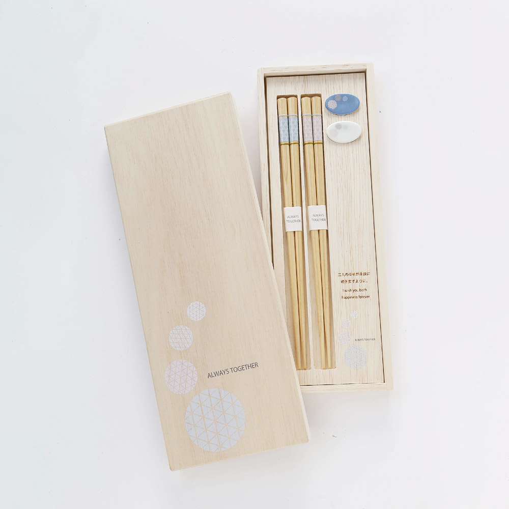 always together 箸セット（オリジナル名入れ）_is050-007-000