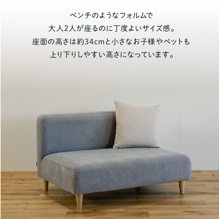 460184001 blocco FLORIA（フロリア）2人掛けソファ [48角クッショ