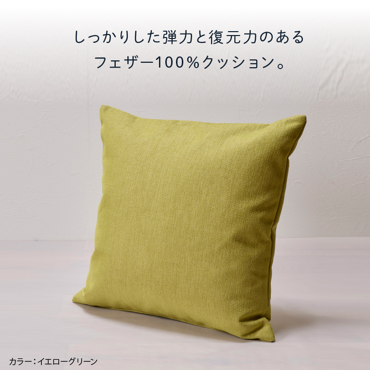 blocco フェザー100％ クッション（48×48cm） 460100001 グレー