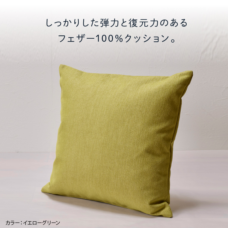 blocco フェザー100％ クッション（55cm×55cm） 460108001 グレー