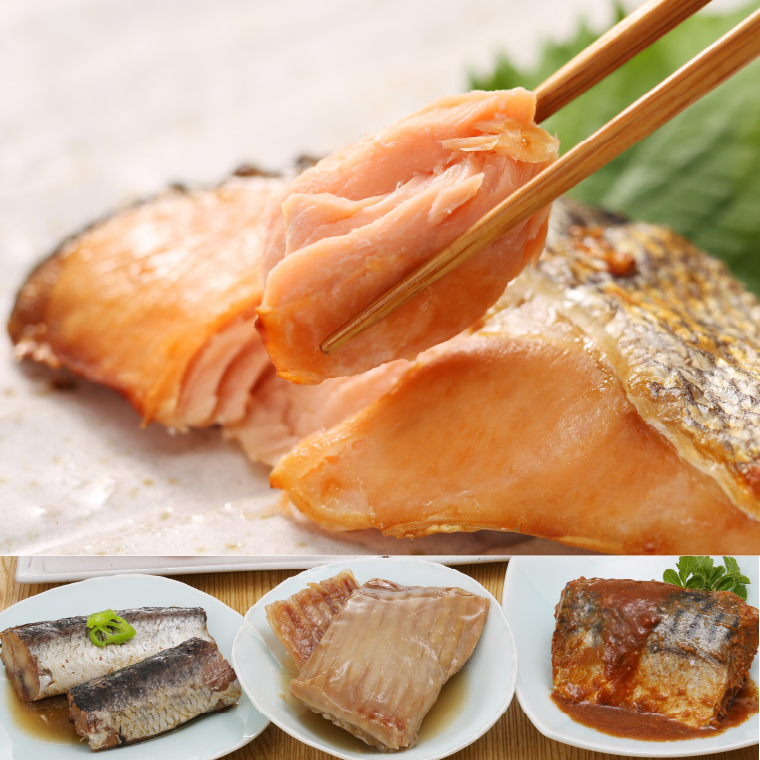 180040001 簡単お手軽・やわらか煮魚・焼鮭詰合せ