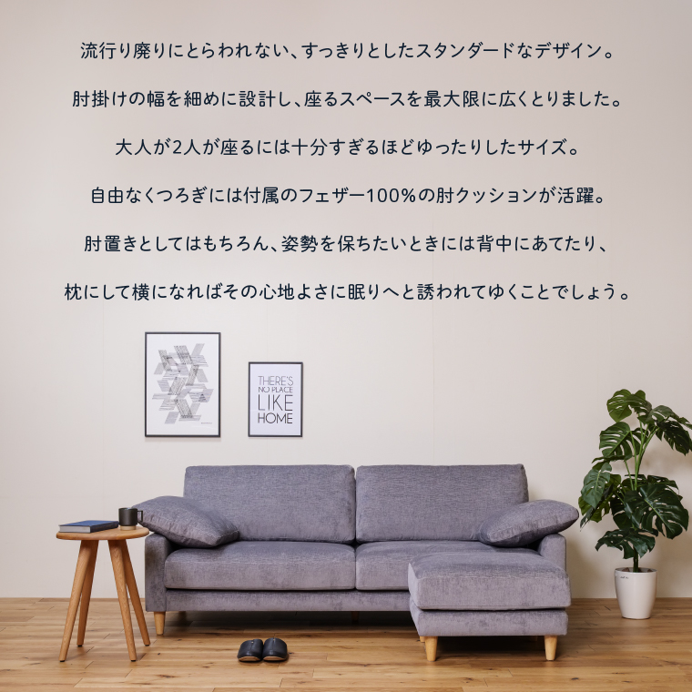 460199002 blocco LEON（レオン）3人掛け+オットマン［肘クッショ