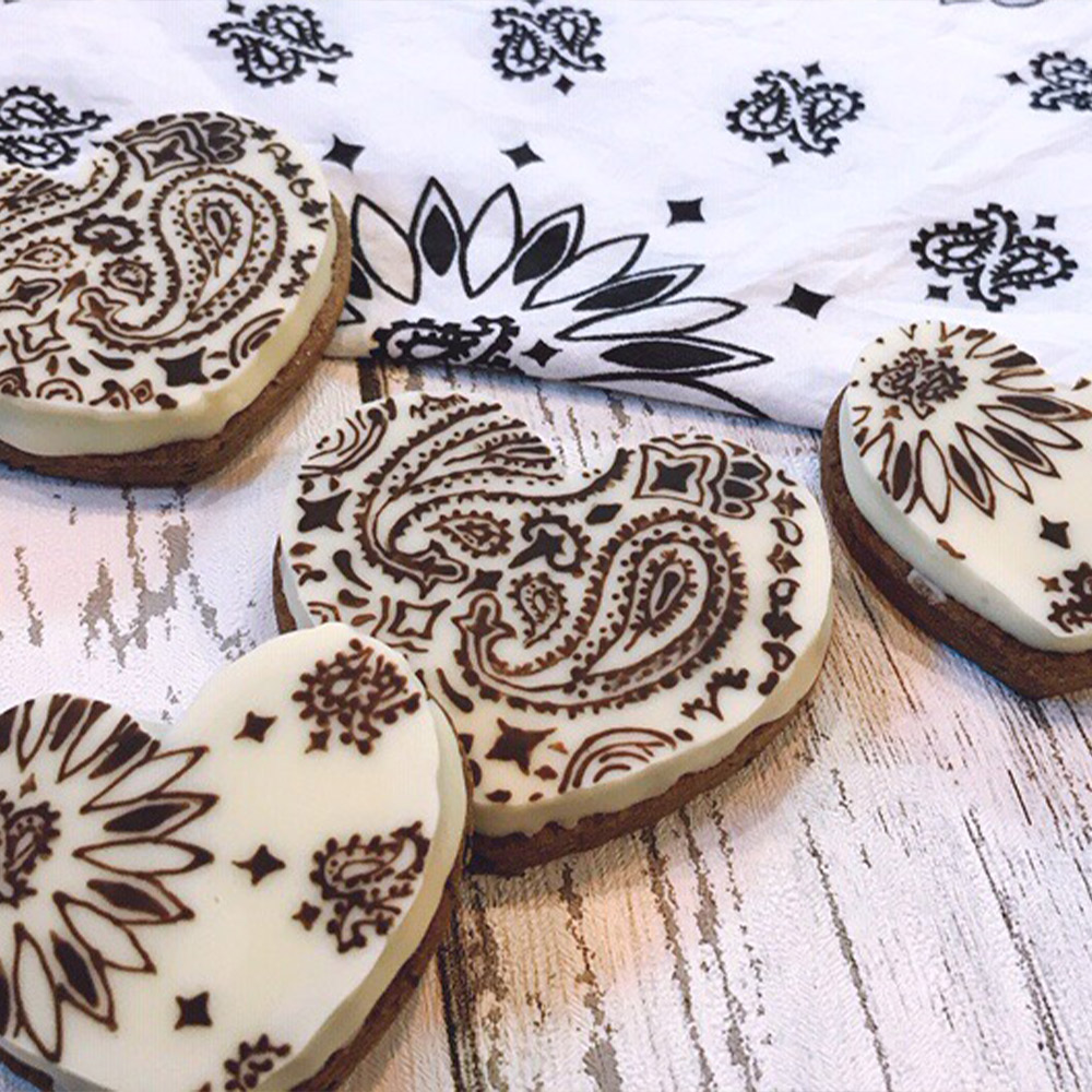 デコチョコクッキー（柄ハートお茶フレーバー４種セット）_is041-002-000