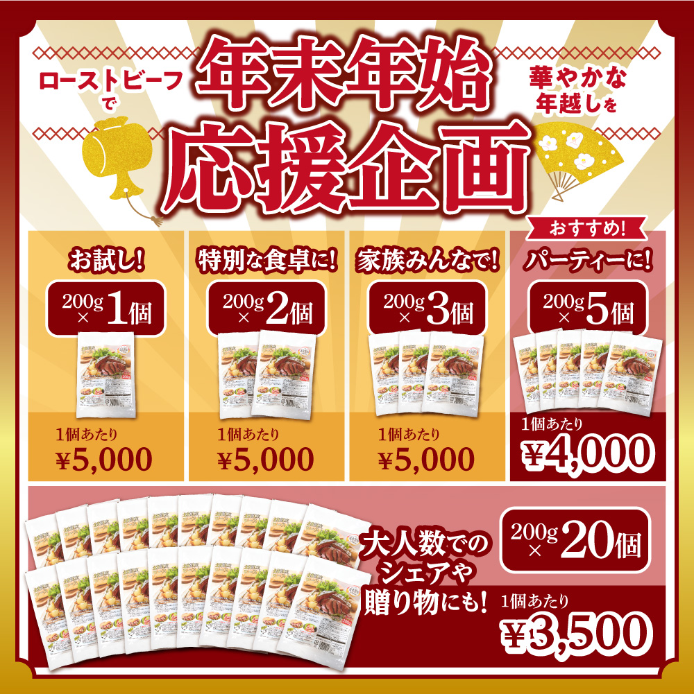 北海道産牛 ローストビーフブロック【200g×3個入】_is002-039-000