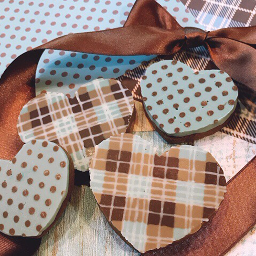 デコチョコクッキー（柄ハートお茶フレーバー４種セット）_is041-002-000