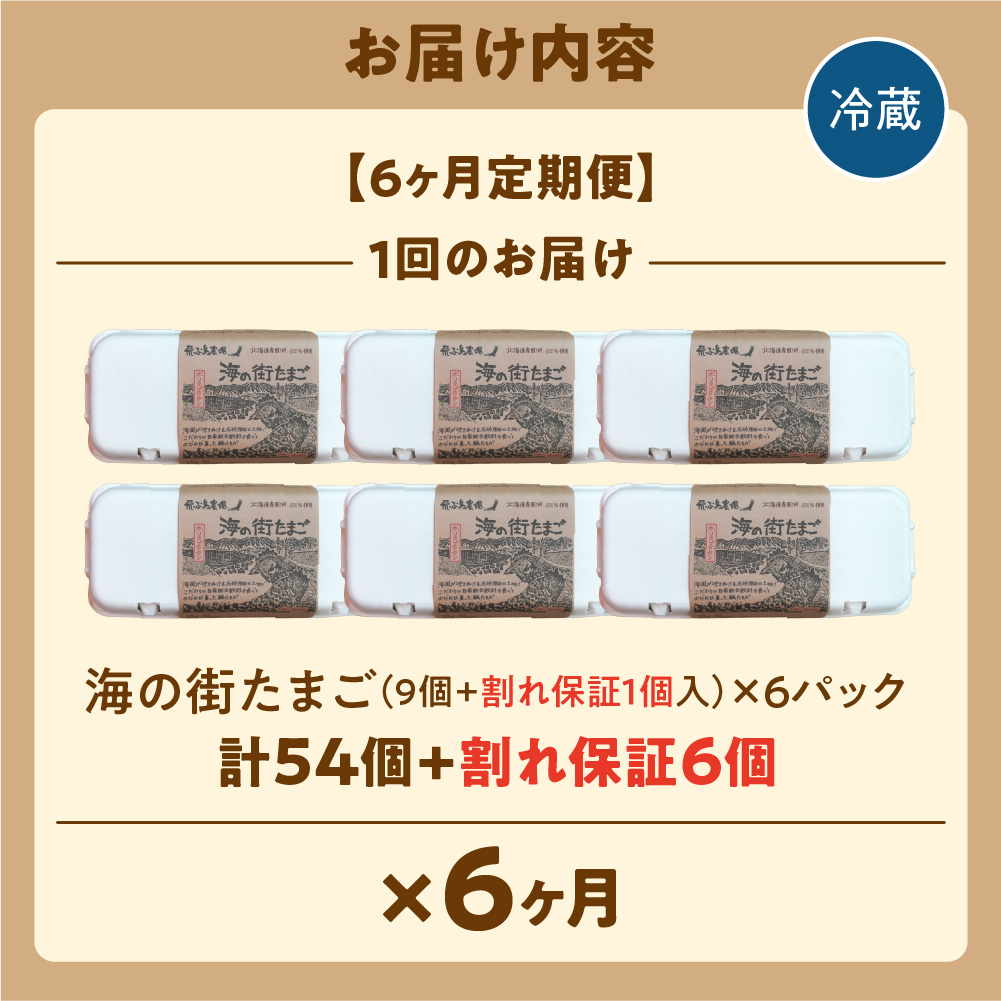 【定期便】飛ぶ鳥農場　海の街たまご　60個×6か月_is085-006-999