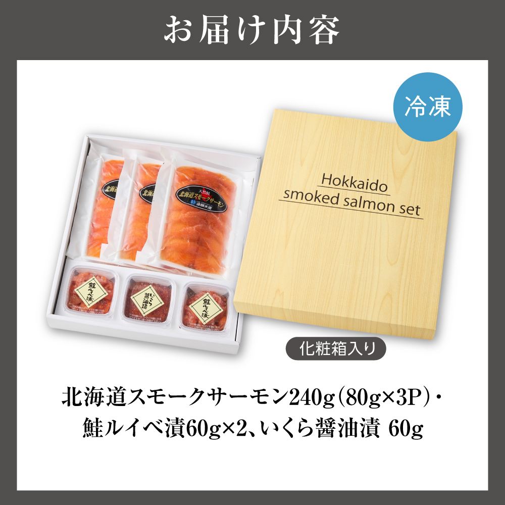 110166002 佐藤水産 北海道スモークサーモンといくら・鮭ルイ