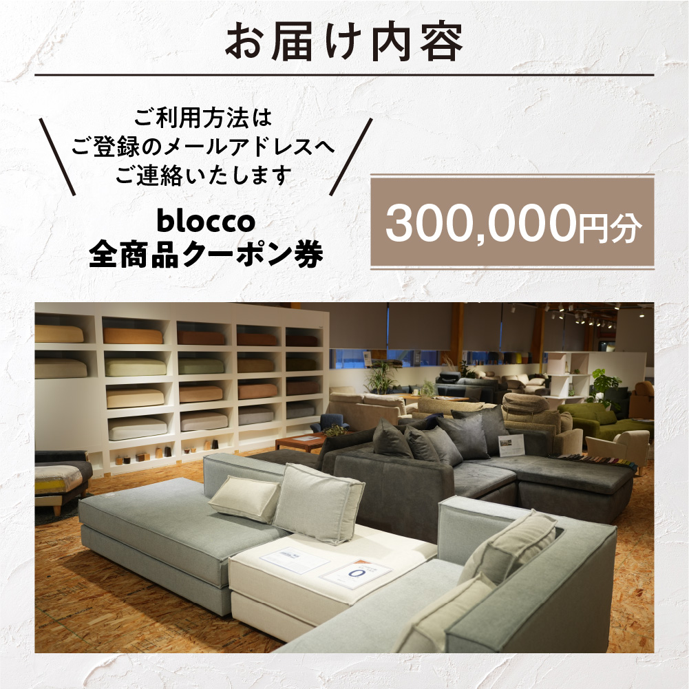 blocco 全商品クーポン券【300,000円】_is038-148-000