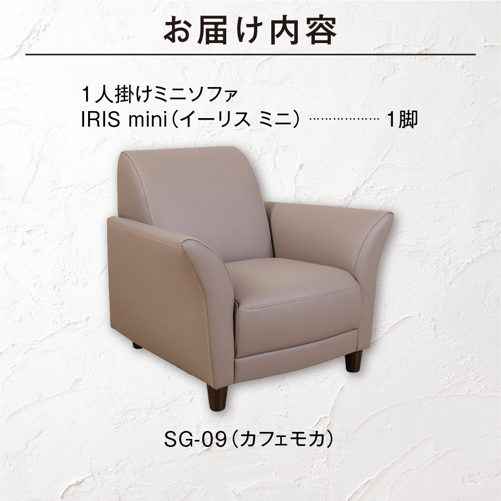 IRISmini（イーリスミニ）1人掛けミニソファ 460175001 SG-09(カフェモカ)_is038-175-000