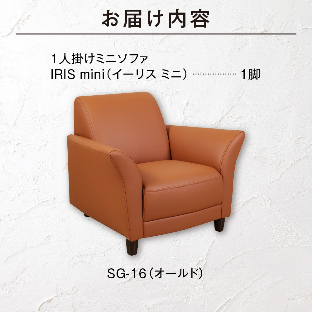 IRISmini（イーリスミニ）1人掛けミニソファ 460179001 SG-16(オールド)_is038-179-000