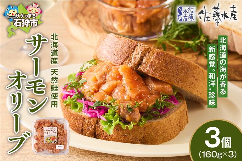 佐藤水産 サーモンオリーブ 160g×3個_is001-293-000