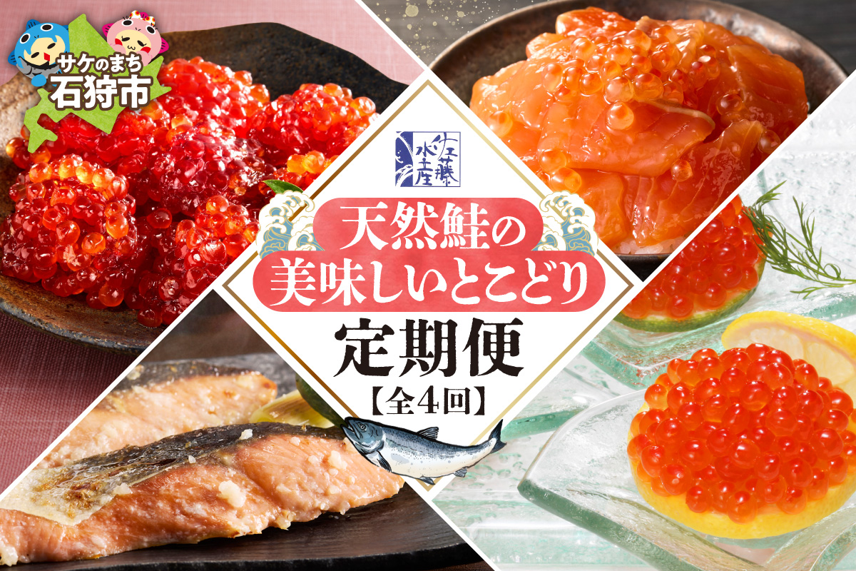 【定期便4回】佐藤水産 天然鮭の美味しいとこどり定期便_is001-319-999