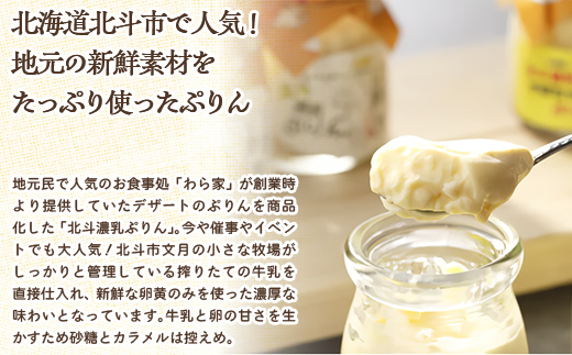 北斗濃乳ぷりんセット6個入り(プレーン/ラムレーズン/カプチーノ)  HOKX002