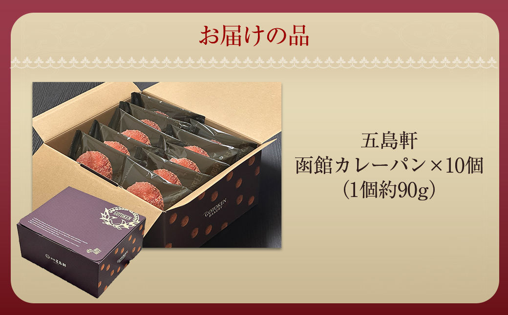 函館カレーパン10個セット HOKE019