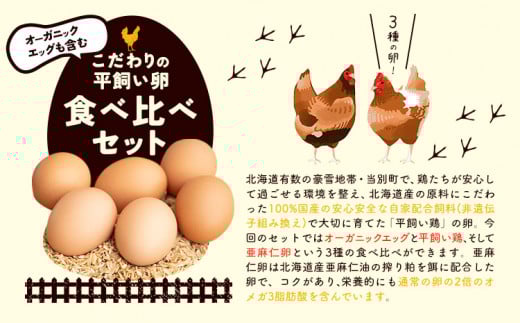 【1.33-39】究極の卵、オーガニックエッグを含む3種食べ比べセット