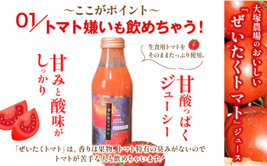【1-2-207】『ぜいたくトマト』トマトジュース500g　2本セット