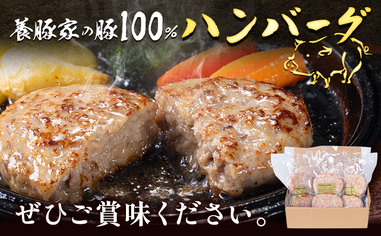 [0.95-307] 養豚家の豚100％ハンバーグセット 120g2枚入りパック×５セット計１０枚 豚肉 肉 厳選 国産 お取り寄せ グルメ おかず おすすめ スマイル ポーク 加工品 惣菜 簡単 冷凍 キャンプ BBQ