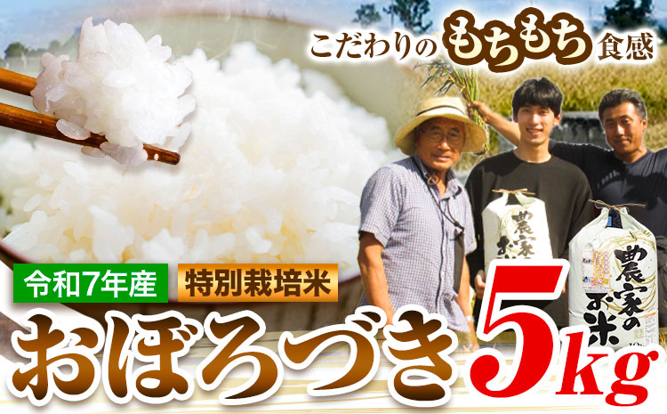 【1-2-363】【令和7年産先行受付】ファームふたば特別栽培米「おぼろづき」5kg 《10月中旬～（新米収穫出来次第、出荷）》産地直送 お取り寄せ 国産 北海道産 当別町産 お米 精米 白米 弁当 ごはん ご飯 コメ おかず おにぎり 単一原料米 ブランド米 お取り寄せ グルメ 朝食