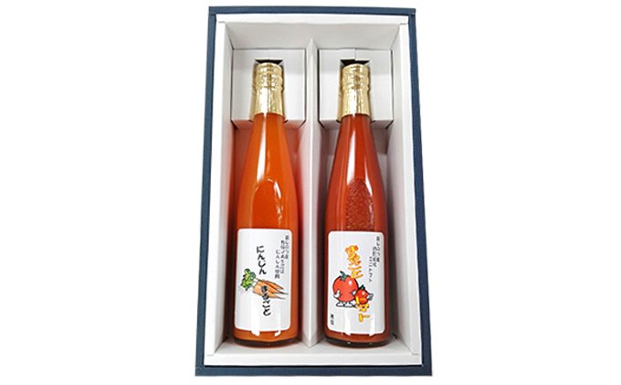 新しのつ無塩トマトジュース・にんじんジュース（500ml 各1本）