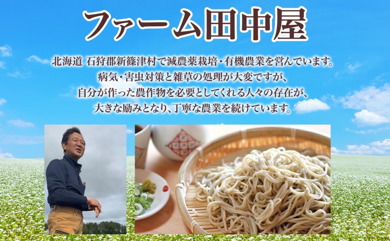ファーム田中屋の生蕎麦150g×2 つゆ80g×2 そば 蕎麦 麺類 蕎麦粉 蕎麦湯 冷凍 のど越し 打ち粉 温そば 冷そば ざるそば 新篠津村 有機農業 石臼 つゆ付き 贈答 ギフト 贈り物 引っ越し 年越し蕎麦 北海道 新篠津