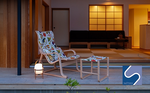 村澤一晃氏デザイン「オンダ＆オットマン+クッション付」カプリ白《齋藤製作所》 【CC023】