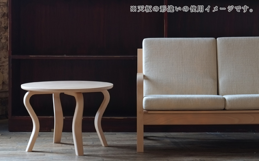 村澤 一晃氏デザイン「リビングテーブル△」オーク・ブナ材使用《齋藤製作所》