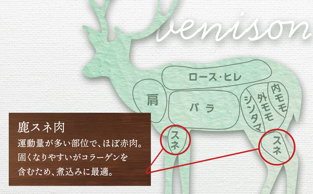 知内町産蝦夷鹿 [スネ] 1kg