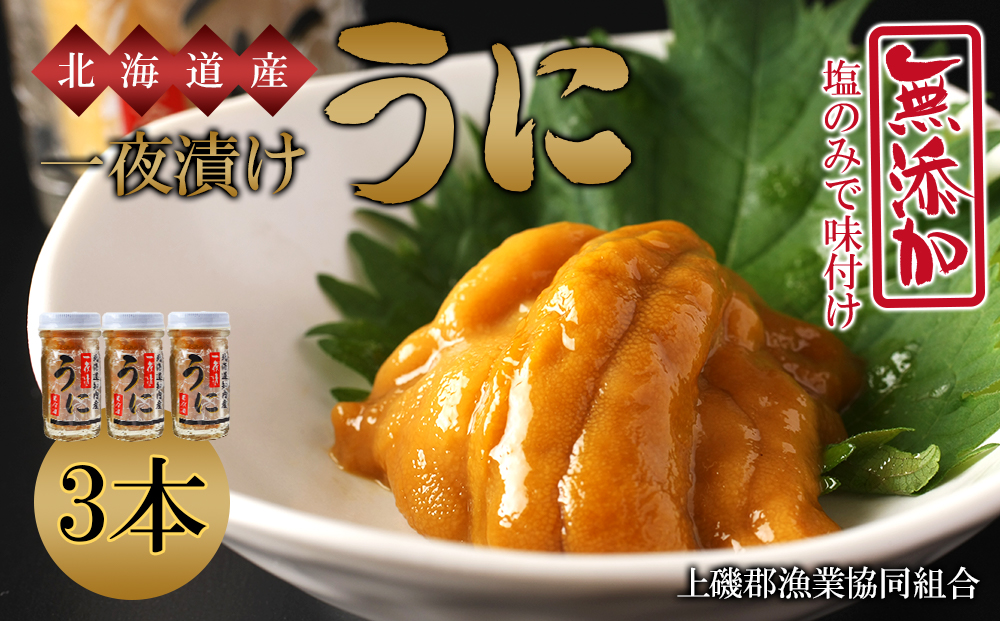 うま味凝縮！一夜漬けうに60g×３本セット＜上磯郡漁業協同組合＞