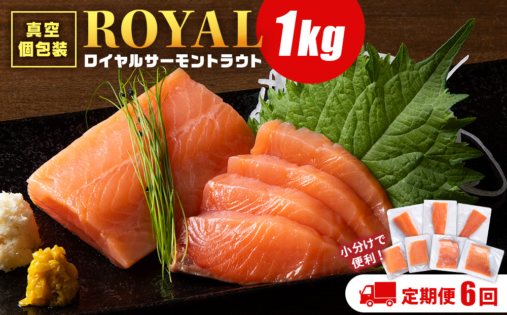 【定期便 6カ月】トラウトサーモン 1㎏☆小分け 刺身 サーモン 鮭 海鮮 魚 さけ