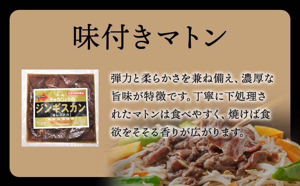 【久上 工藤商店】ジンギスカン（味付マトンロース）300g　5袋