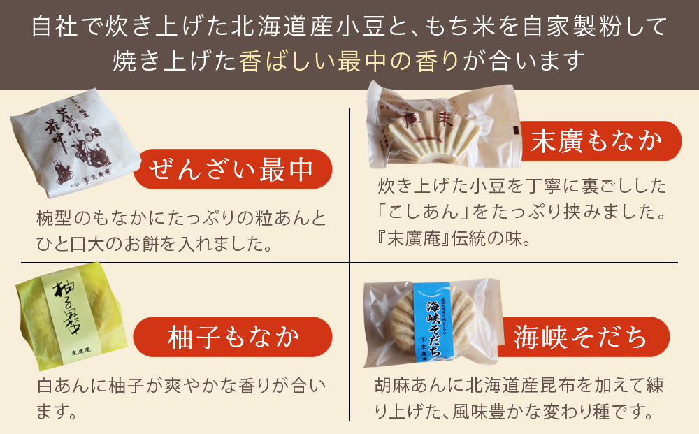 末廣庵　モナカ詰め合わせ4種　満腹セット