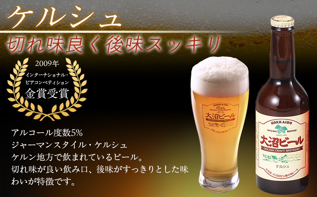 【金賞受賞】大沼ビール1L2本＋インディアペールエール330ml3本 ホップの苦みとフルーティな香り！ NAH010