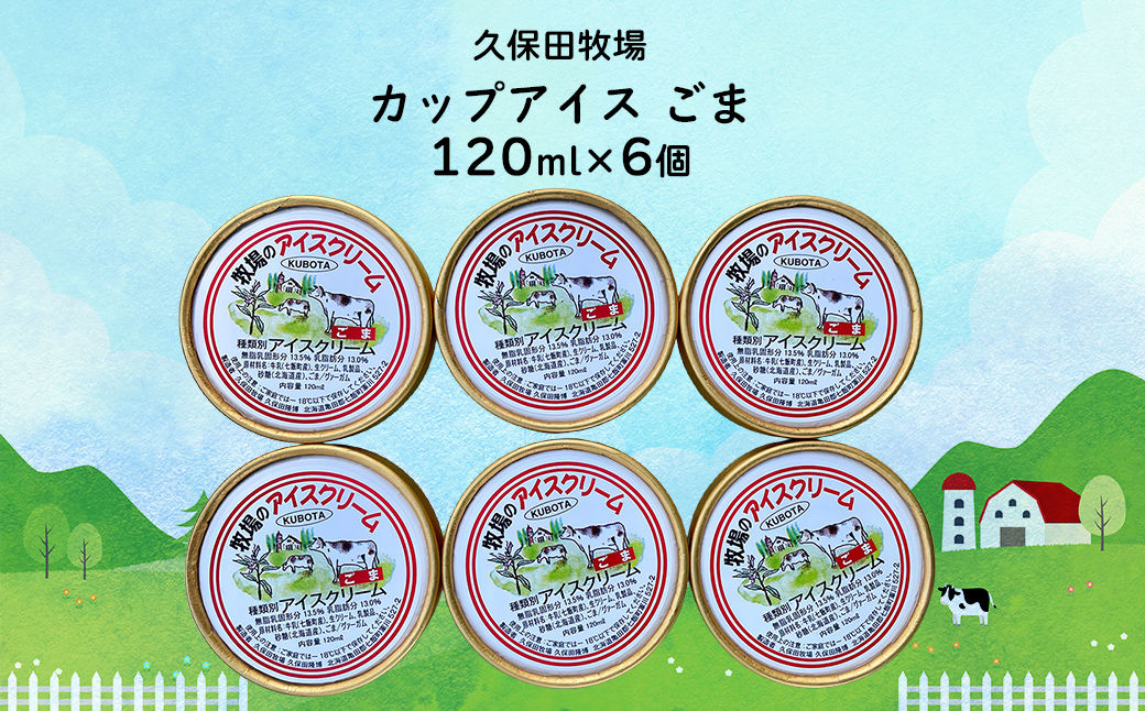 カップアイス　ゴマ 120ml×6個 NAP009