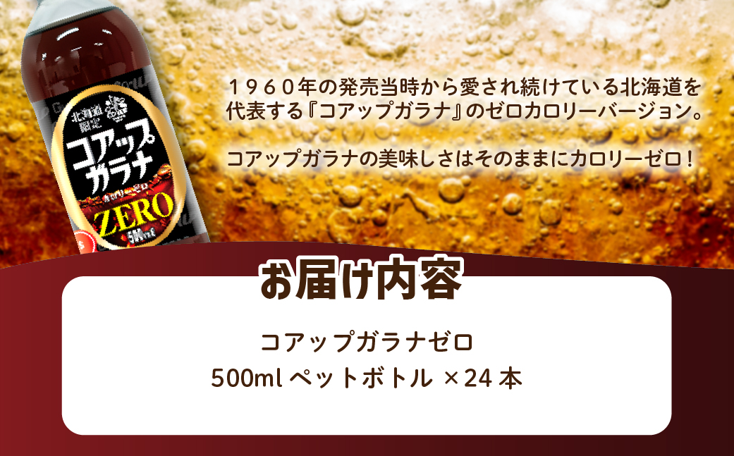 【先行予約】【2026年1月20日より順次発送】コアップガラナZERO24本（500mlペットボトル） NAQ008