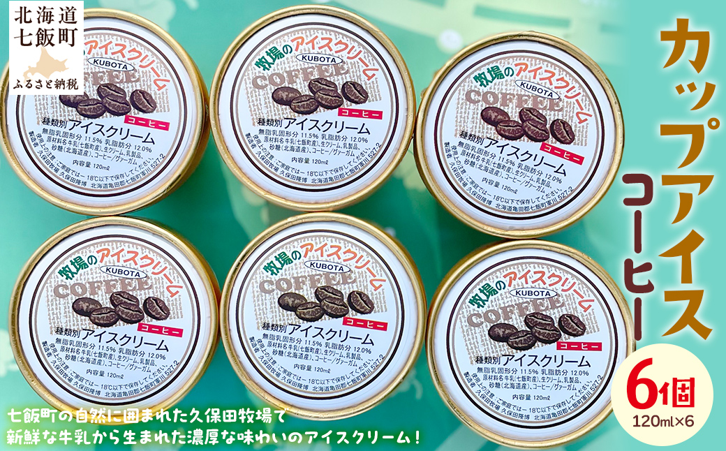 アイスクリーム　コーヒー 120ml×6個 NAP010