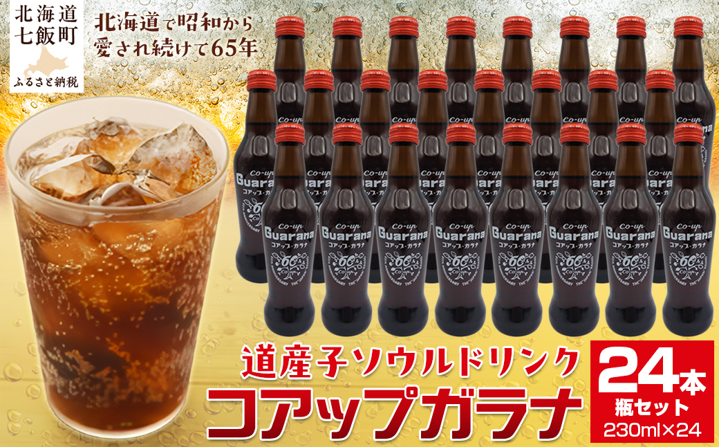 コアップガラナ24本セット（230ml瓶） NAQ004: 七飯町ANAのふるさと