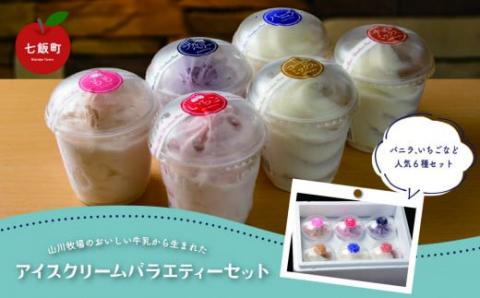 山川牧場こだわりのアイスクリームバラエティセット6個入(6種類)