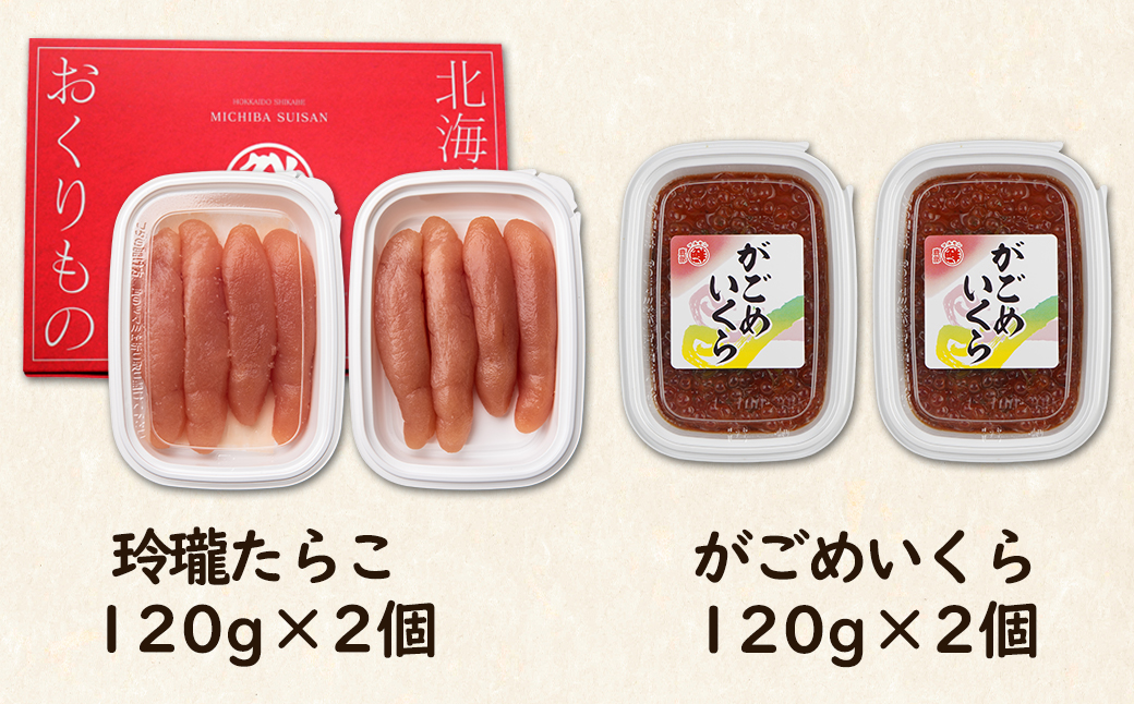 【丸鮮道場水産】玲瓏たらことがごめいくら 120g×各2個 計48