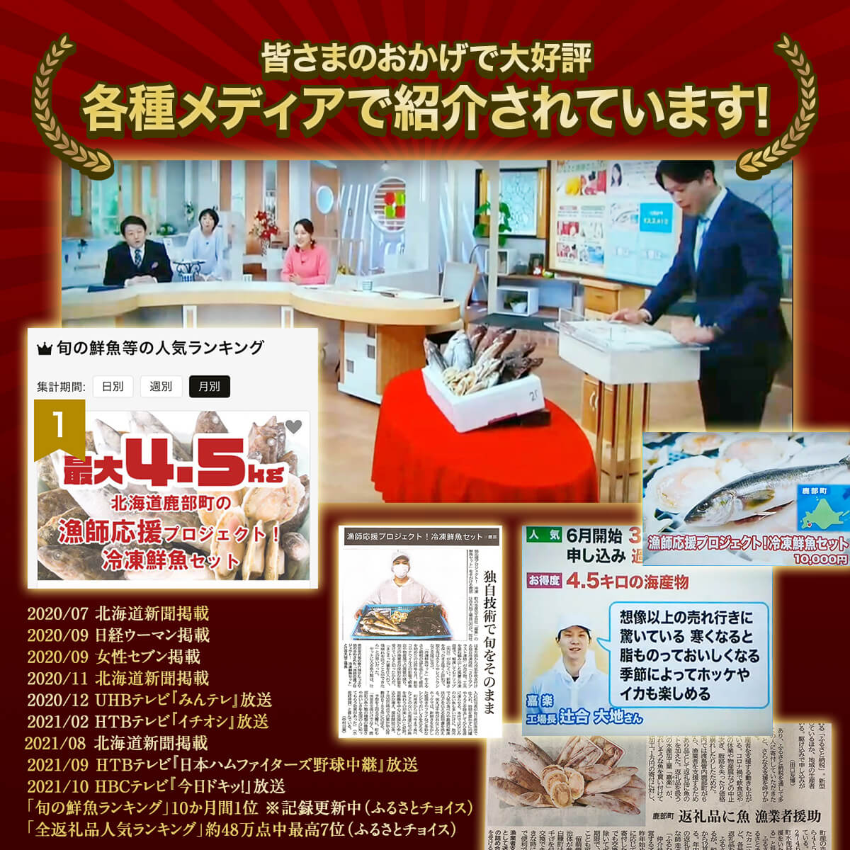 【2026年1月下旬発送】北海道 冷凍鮮魚セット 最大4.5kg 「漁