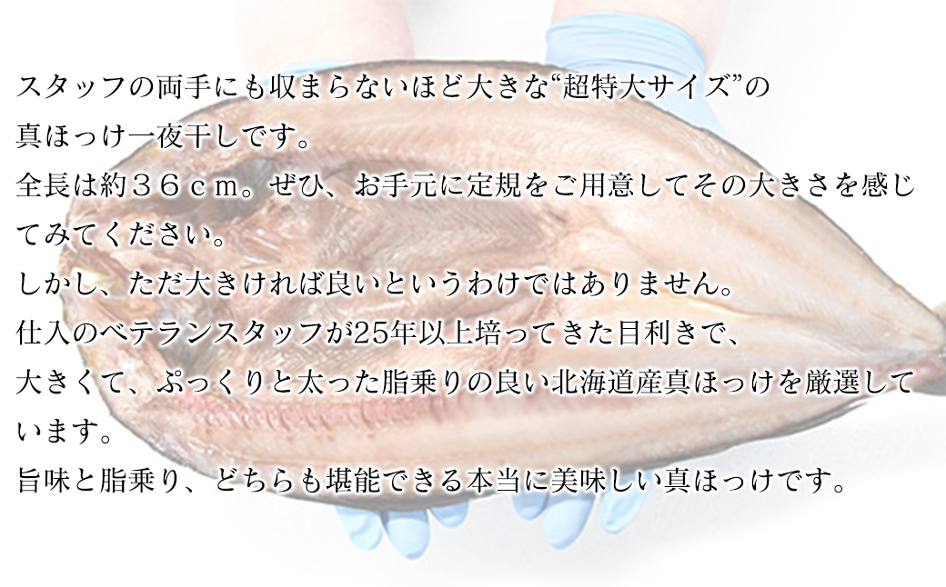 	【北海道産】ほっけ 真ほっけ一夜干し 約400～450g 5枚入 干