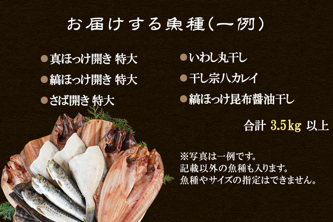 【2025年12月下旬発送】干物 おまかせ詰め合わせセット 3.5kg