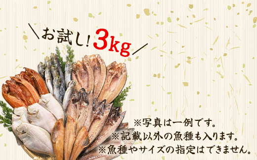 【2025年11月下旬発送】訳あり 干物・切身 セット 3kg お試し 
