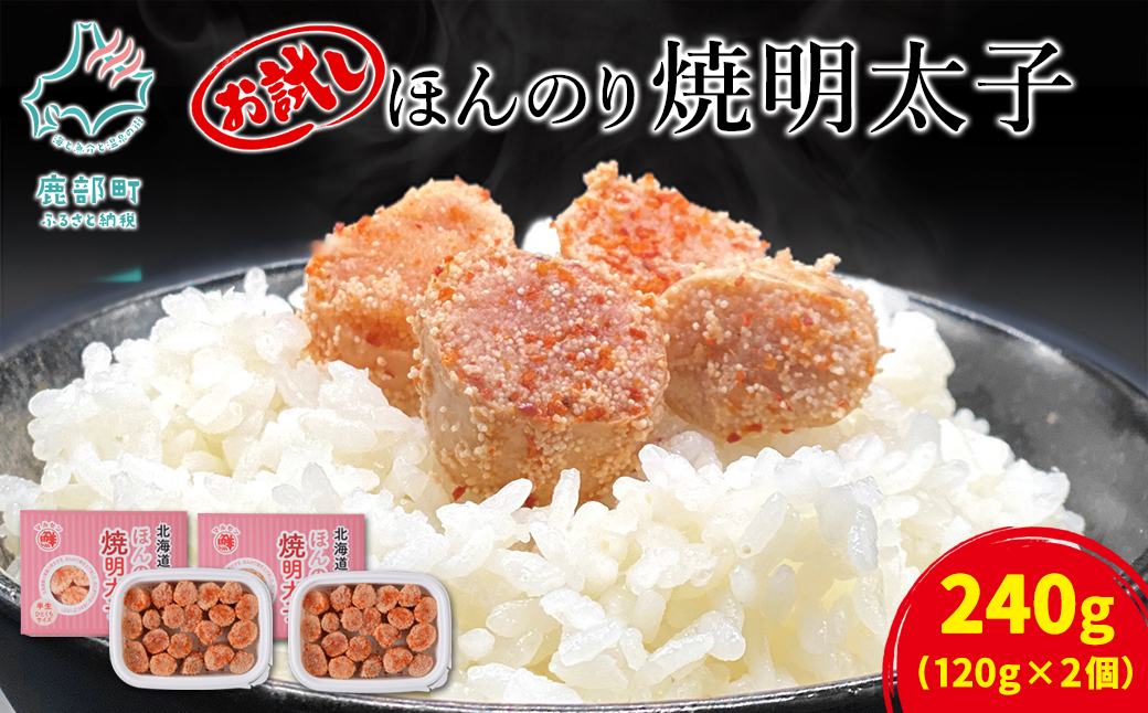 【丸鮮道場水産】北海道産 お試し ほんのり焼明太子 120g×2