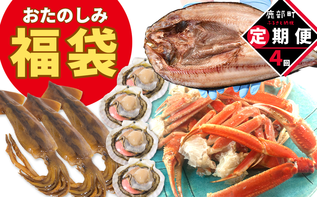 【定期便】 全4回お届け 北海道の海鮮＜おたのしみ福袋＞